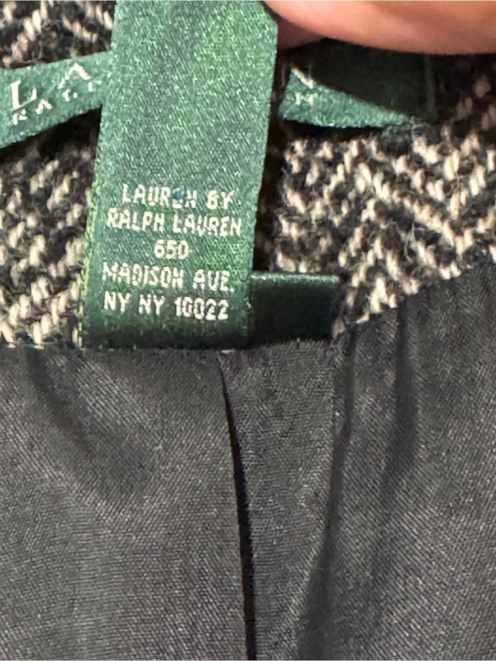 Lauren Ralph Lauren Women’s Wool Herringbone Suit Blazer + Fluted Skirt Size 8 View 4